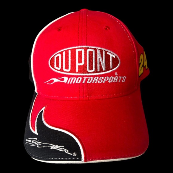 DuPont Motorsport a Winners Circle Jeff Gordon #24 Cap Adjustable Dad Hat Flames - Picture 8 of 8